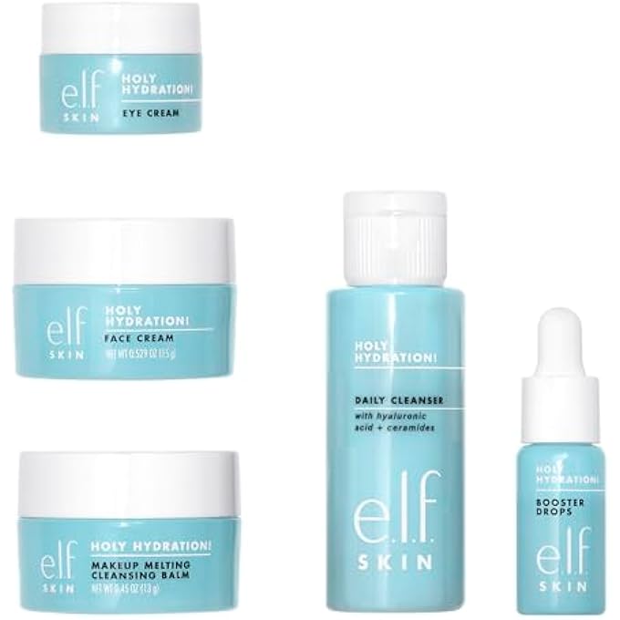 elf SKIN HYDRATED EVER AFTER SKINCARE MINI KIT, CLEANSER, MAKEUP REMOVER, MOISTURIZER & EYE CREAM FOR HYDRATING SKIN, TSA-FRIENDLY SIZES - Image 3
